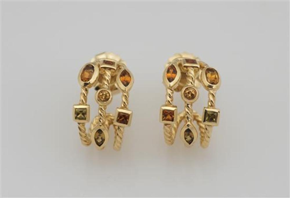 PAIR OF 18-KARAT YELLOW-GOLD AND