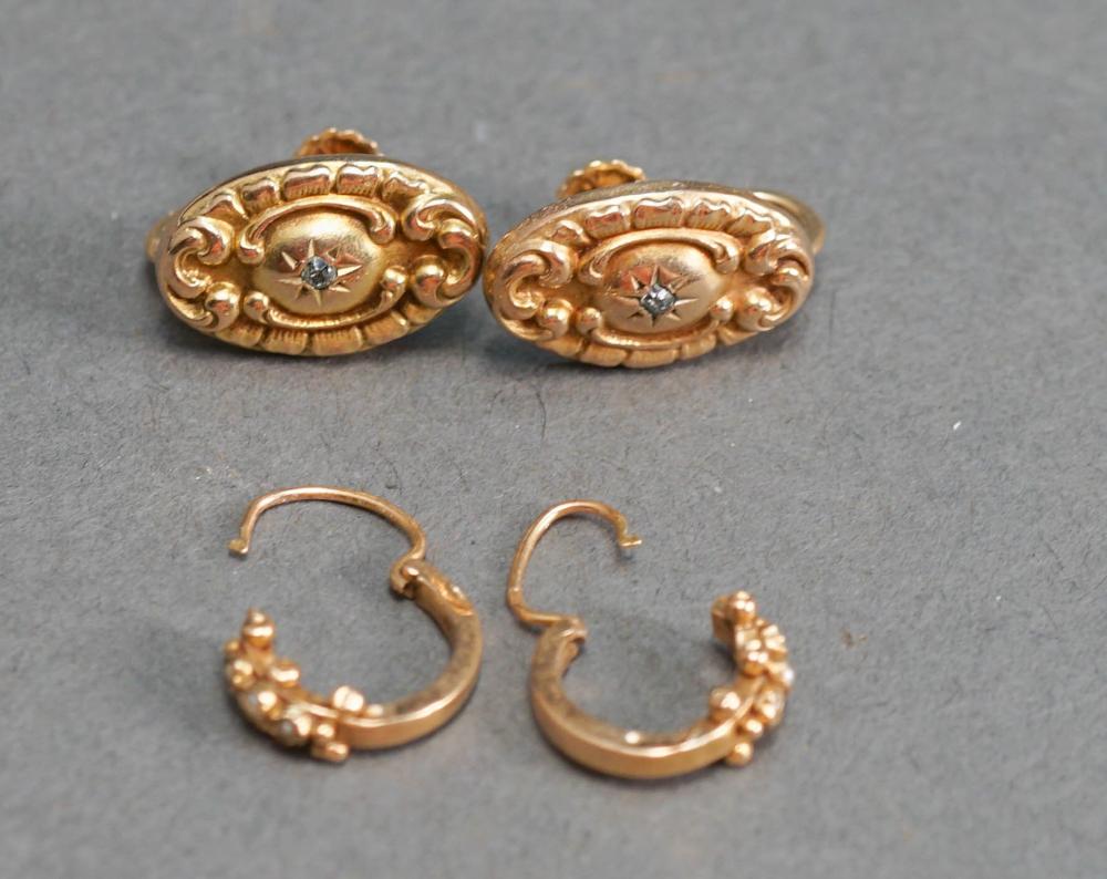 PAIR OF 18-KARAT YELLOW-GOLD AND