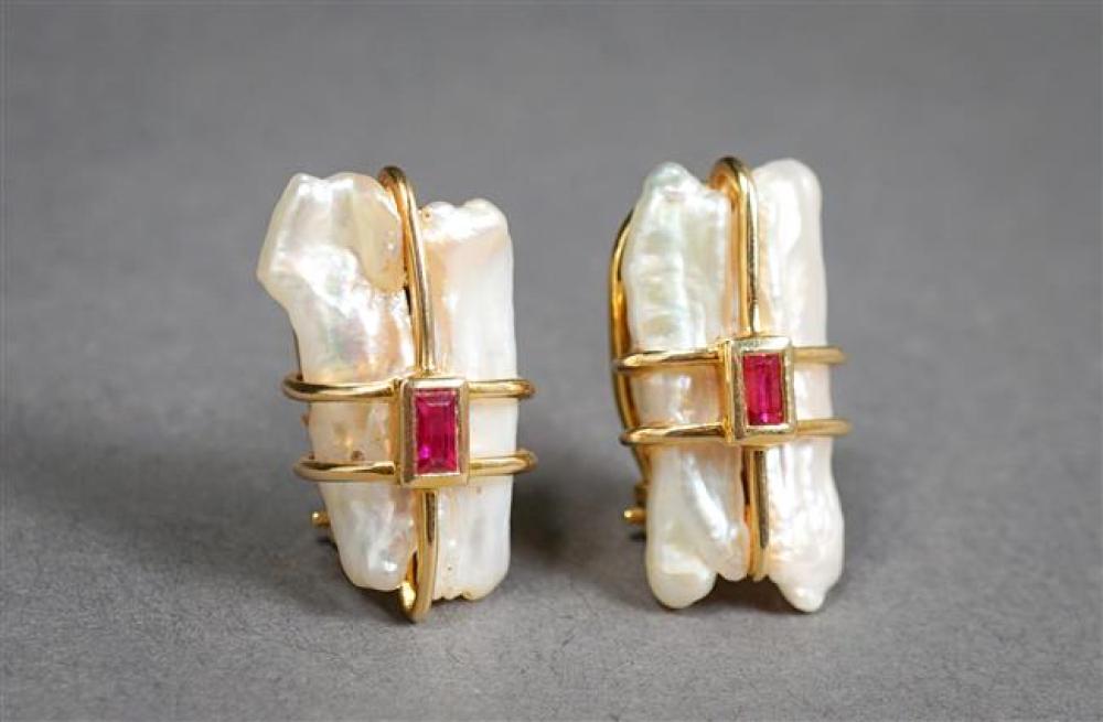 PAIR OF 18-KARAT YELLOW-GOLD,