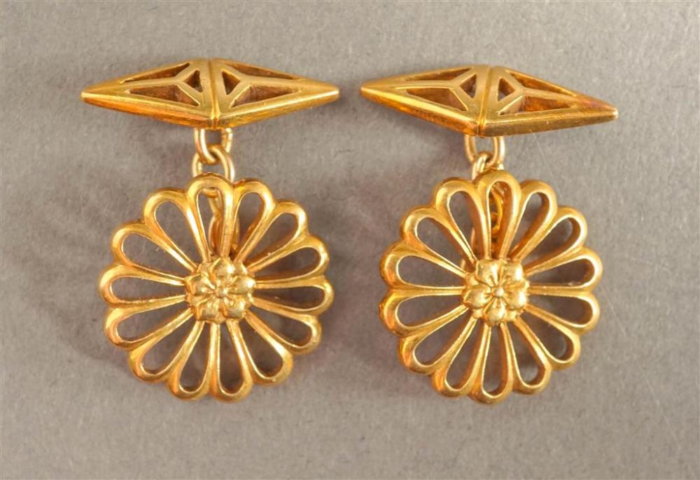 PAIR OF 18-KARAT YELLOW-GOLD