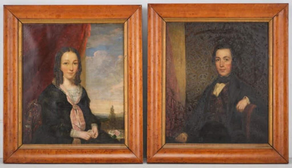 PAIR OF 1847 PORTRAITSA pair of