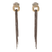 PAIR OF 18K, STERLING SILVER T