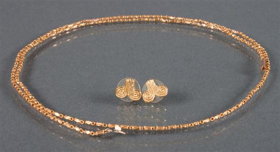 Pair of 18K yellow gold