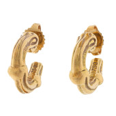 PAIR OF 18K YELLOW GOLD "BAMBO