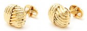 PAIR OF 18K YELLOW GOLD CUFFLI