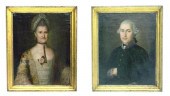 Pair of 18th C. portaits: unsi