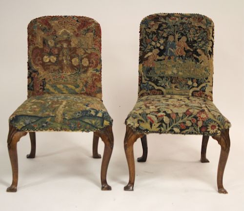 PAIR OF 18TH C QUEEN ANNE CARVED