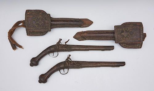 PAIR OF 18TH C TURKISH FLINTLOCK