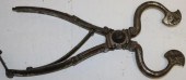 PAIR OF 18TH C WROUGHT IRON SU