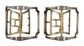 PAIR OF 18TH CENTURY SILVER-ON