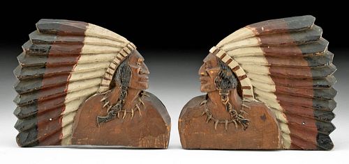 PAIR OF 1950S AMERICAN FOLK ART