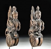 PAIR OF 19TH C. BURMESE LOOM W