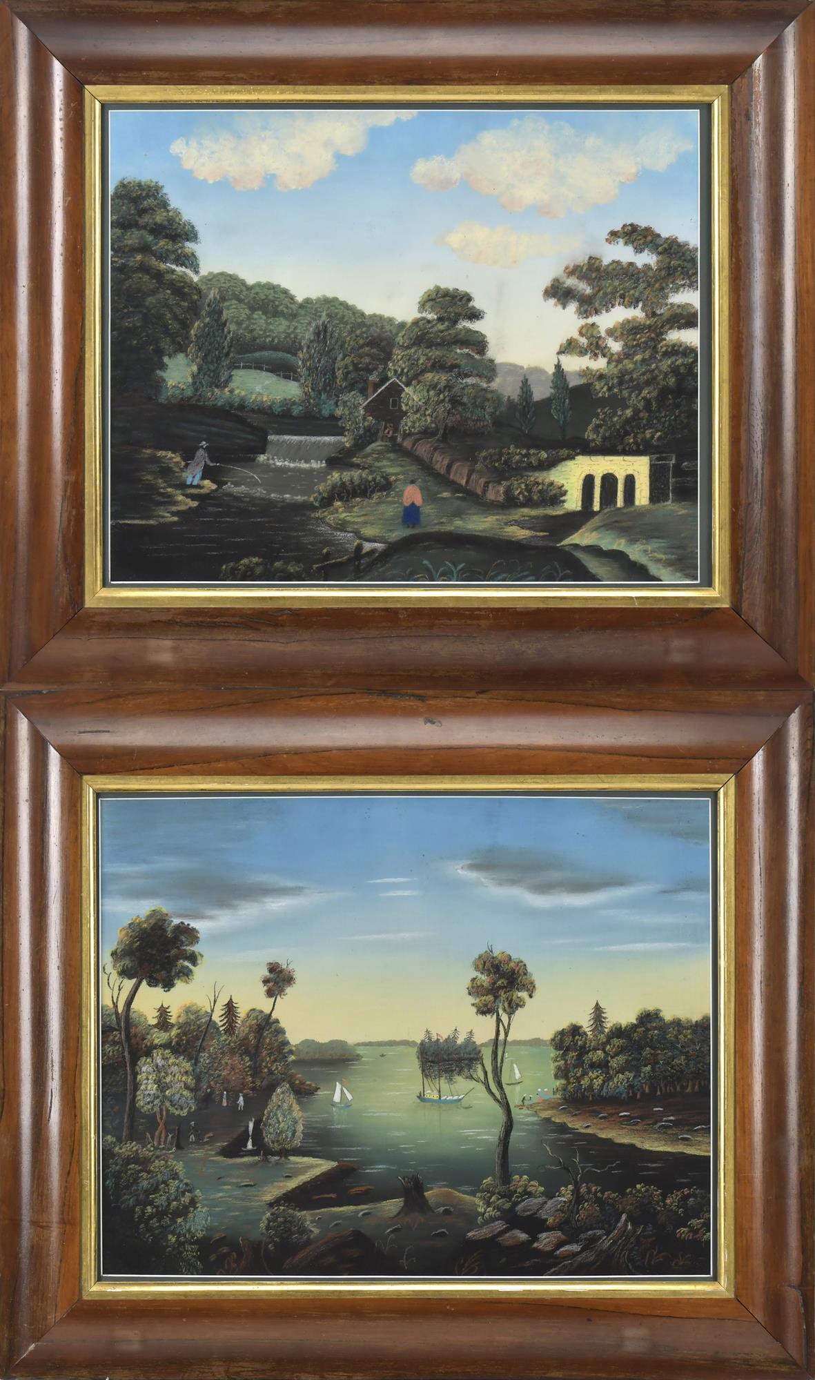 PAIR OF 19TH C. COLORED