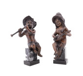 PAIR OF 19TH C. FRENCH BRONZE