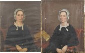 PAIR OF 19TH C. NH PORTRAITS,