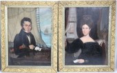 PAIR OF 19TH C OIL PAINTINGS O