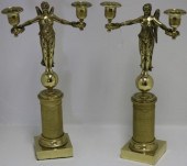 PAIR OF 19TH C POLISHED BRASS