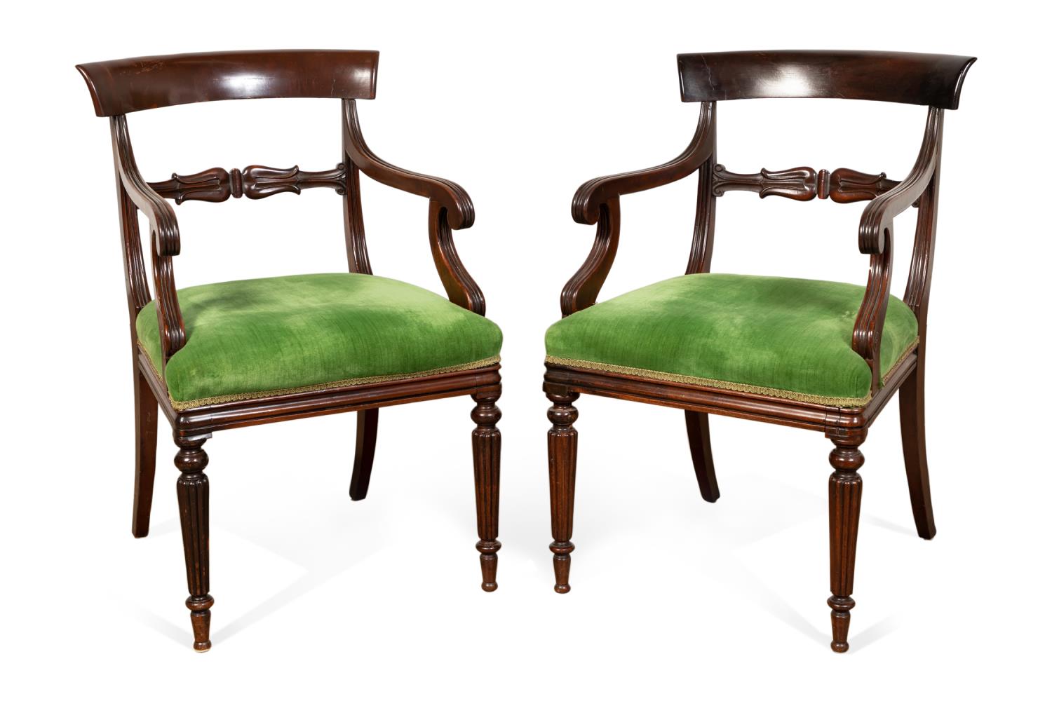 PAIR OF 19TH C. WILLIAM IV MAHOGANY
