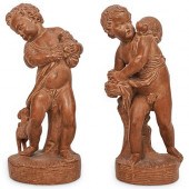 PAIR OF 19TH CENT. TERRACOTTA