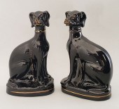 PAIR OF 19TH CENTURY BLACK GLA