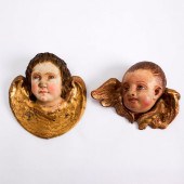 PAIR OF 19TH CENTURY CHERUB AN