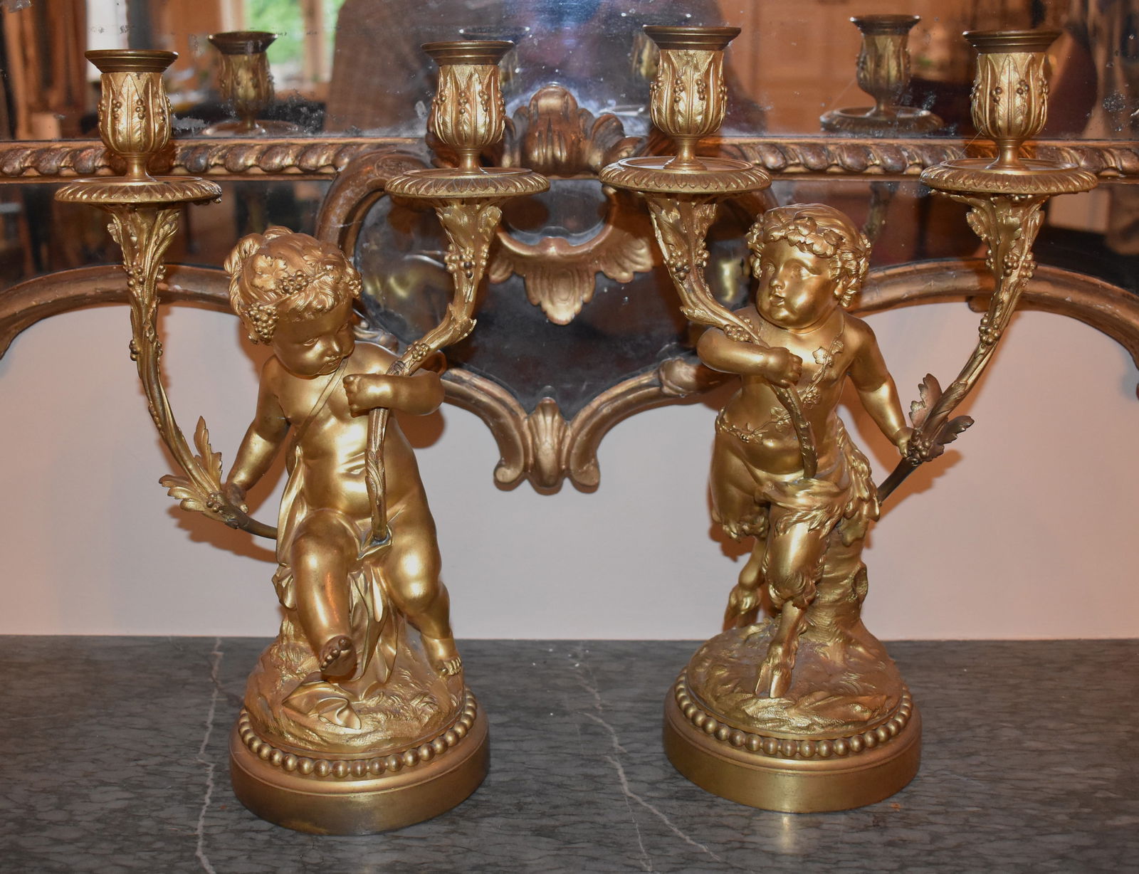 PAIR OF 19TH CENTURY FRENCH GILT
