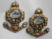PAIR OF 19TH CENTURY SHELL ENC