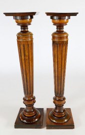 PAIR OF 19TH CENTURY WALNUT FL