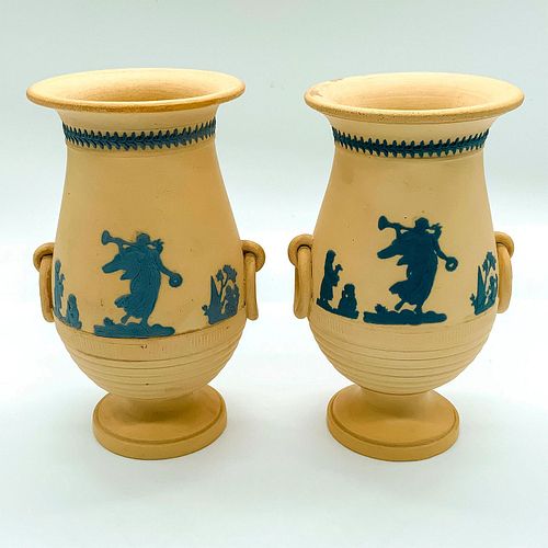 PAIR OF 20TH C. EASTWOOD JASPERWARE