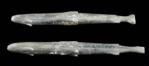 PAIR OF 20TH C. INUIT SOAPSTONE