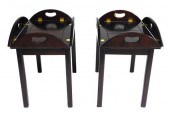 PAIR OF 20TH C. SIDE TABLES WI