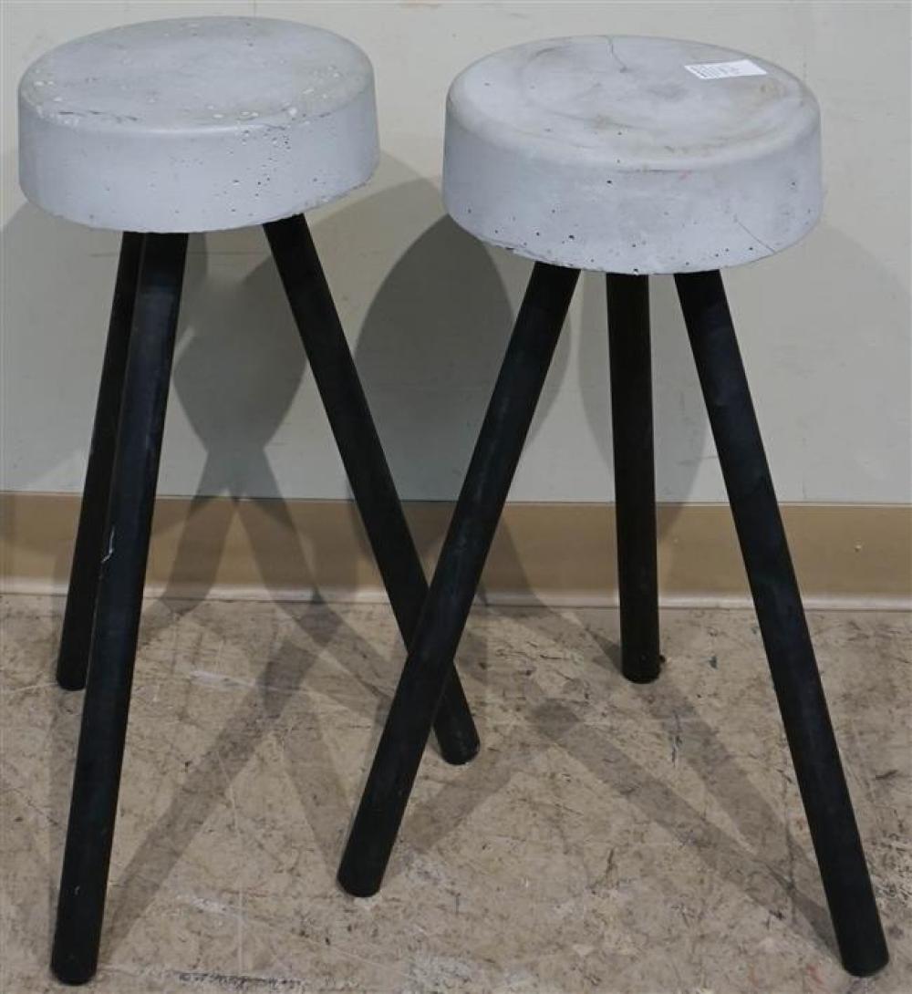 PAIR OF 20TH CENTURY BLACK