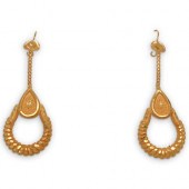 PAIR OF 21K GOLD MULTI DROP EA