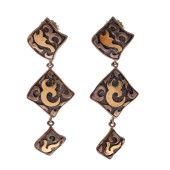 PAIR OF 22K, STERLING SILVER E