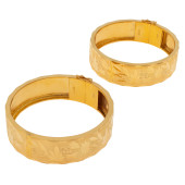 PAIR OF 24K YELLOW GOLD BANGLE