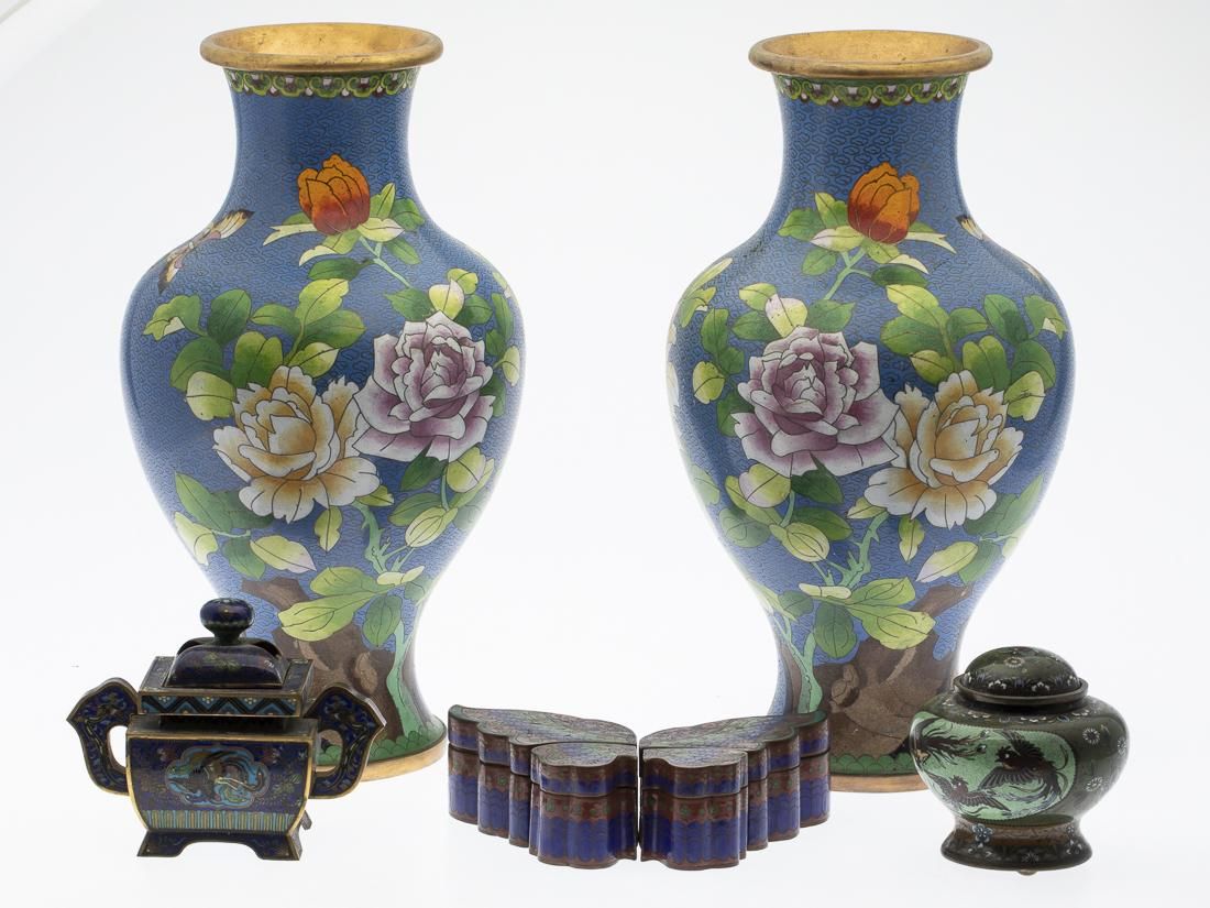 PAIR OF 5 CHINESE CLOISONNé