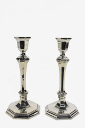 PAIR OF 800 SILVER CANDLESTICK