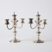 PAIR OF 950 STERLING CANDELABR