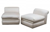 PAIR OF A. RUDIN ARMLESS LOUNG
