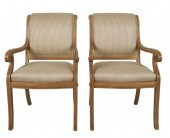 PAIR OF A. RUDIN OPEN ARMCHAIR