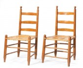 PAIR OF ACADIAN LADDER-BACK CH