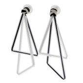 PAIR OF ACRYLIC EARRINGS, ANN