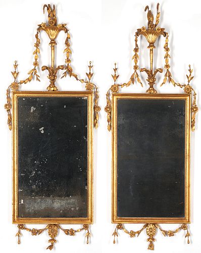 PAIR OF ADAM STYLE GILTWOOD