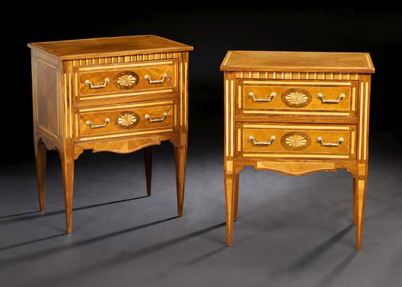 Pair of Adam-Style Satinwood and