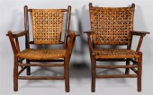 PAIR OF ADIRONDACK STYLE RUSTI