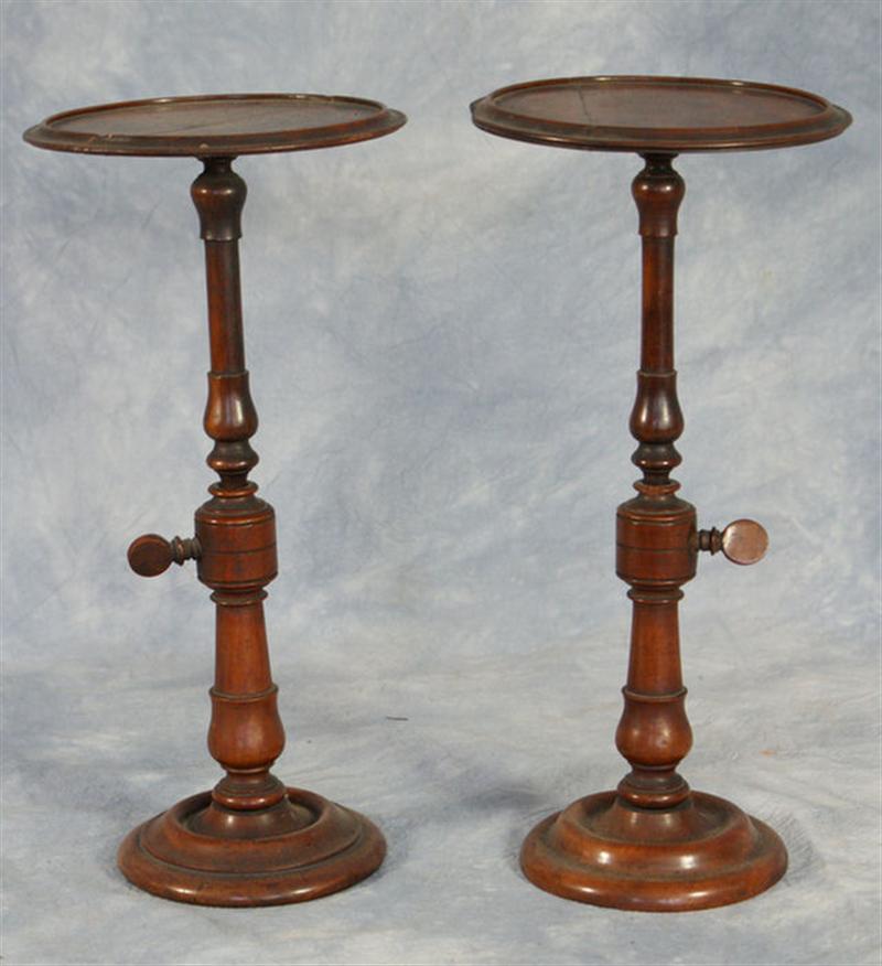 Pair of adjustable mahogany