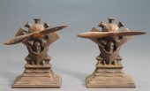 PAIR OF AERONAUTICAL PATINATED
