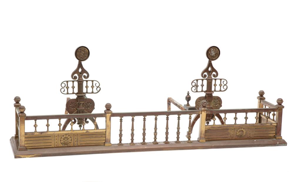 PAIR OF AESTHETIC MOVEMENT ANDIRONS