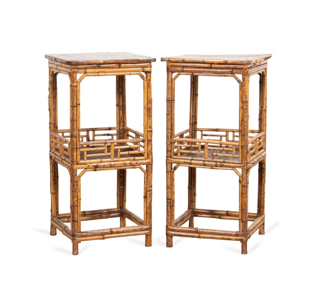 PAIR OF AESTHETIC MOVEMENT BAMBOO