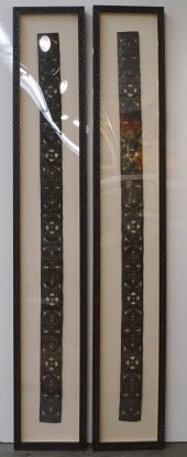PAIR OF AFRICAN PIERCED METAL